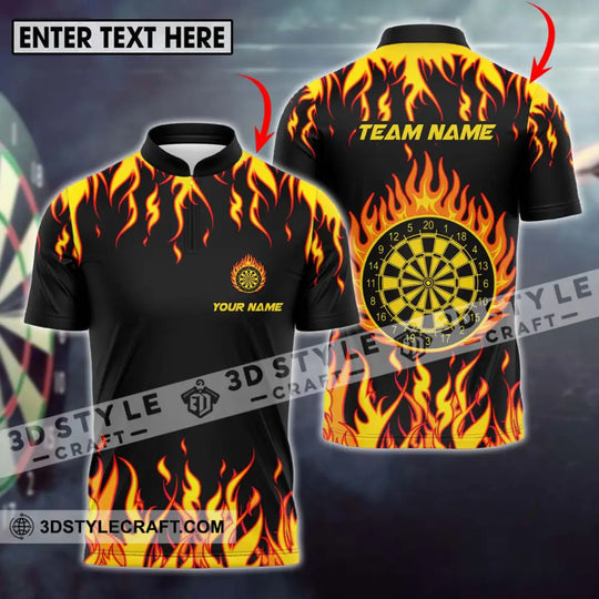 Unisex Shirt - Custom Name And Team Name Shirt, Darts Fire style option 1