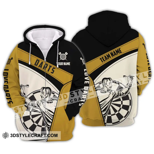 Unisex Shirt - Custom Name And Team Name Darts Shirt, Playing style option 2