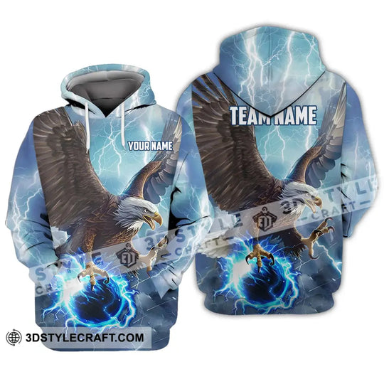 Unisex Shirt - Custom Name And Team Name Shirt, Eagle Bowling King Of The Sky style option 3