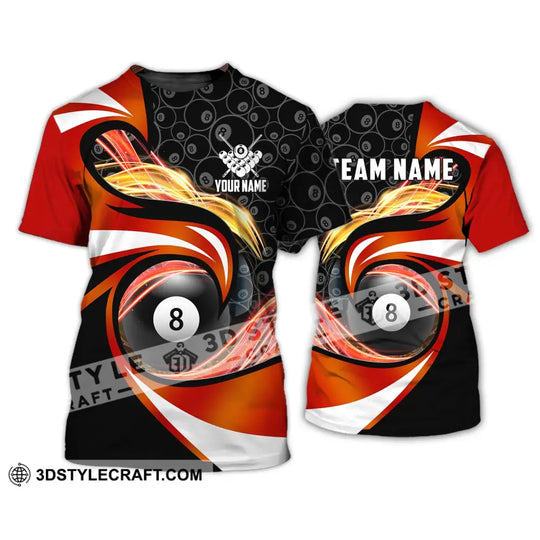 Unisex Shirt - Custom Name And Team Name Shirt, Electric Spark Billiard Balls Shirt style option 3