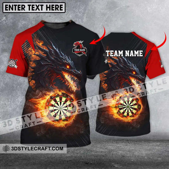 Unisex Shirt - Custom Name And Team Name Shirt, Fire Dragon Darts Shirt style option 1
