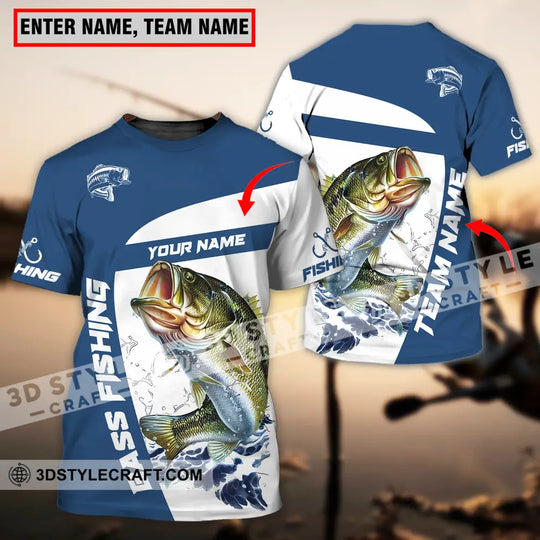 Unisex Shirt - Custom Name And Team Name Fishing Shirt, Bass Fishing Shirt style option 1
