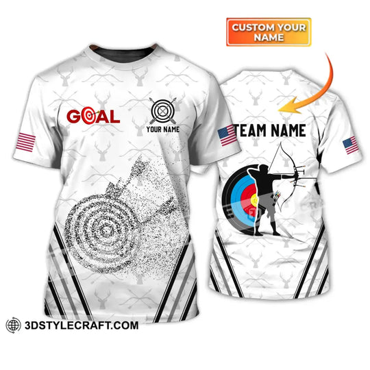 Unisex Shirt - Custom Name And Team Name Shirt - Gold Archery Lover Shirt style option 1