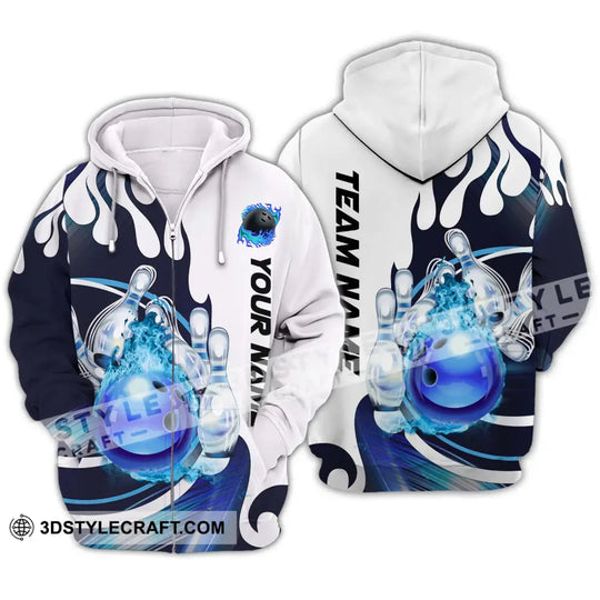 Unisex Shirt - Custom Name And Team Name Shirt, Ice Bowling Ball style option 2
