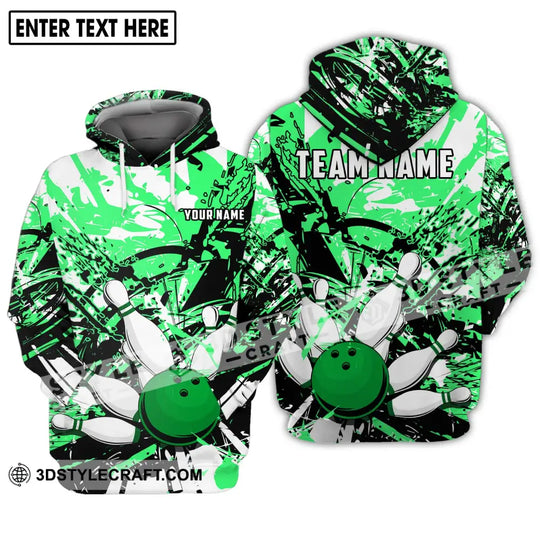 Unisex Shirt - Custom Name And Team Name Shirt, Neon Bowling Shirt style option 3