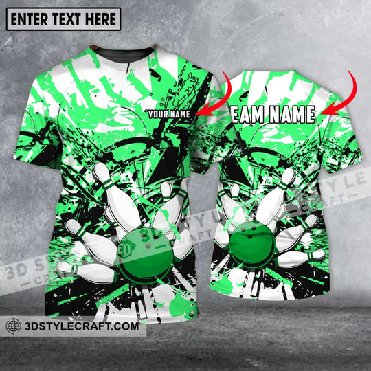 Unisex Shirt - Custom Name And Team Name Shirt, Neon Bowling Shirt style option 1