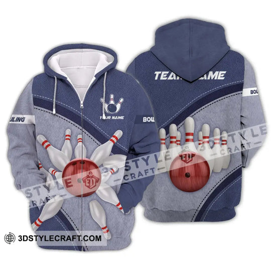 Unisex Shirt - Custom Name And Team Name Shirt, Red Bowling Ball Shirt style option 2