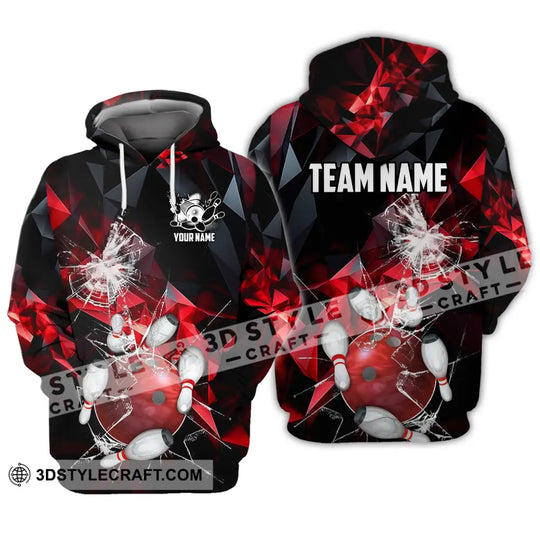 Unisex Shirt - Custom Name And Team Name Shirt, Red Glasses Bowling style option 4