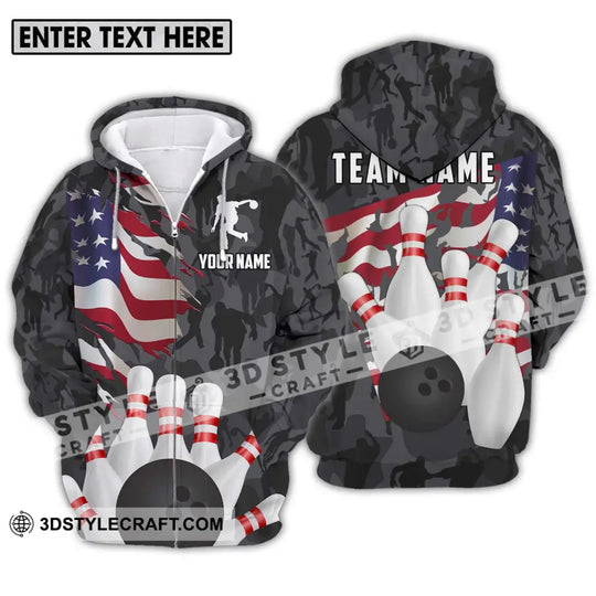 Unisex Shirt - Custom Name And Team Name Sport Shirt, America Bowling Player style option 2