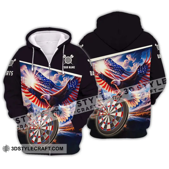 Unisex Shirt - Custom Name And Team Name Sport Shirt, American Eagle Darts style option 2
