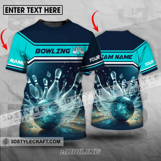 Unisex Shirt - Custom Name And Team Name Sport Shirt, Crystal Bowling style option 1