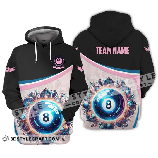 Unisex Shirt - Custom Name And Team Name Sport Shirt, Pastel Color Billiard style option 3
