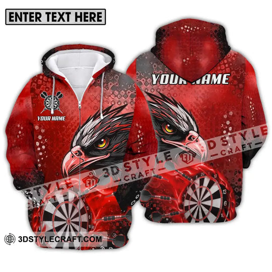 Unisex Shirt - Custom Name And Team Name Sport Shirt, Red Eagle Darts style option 2