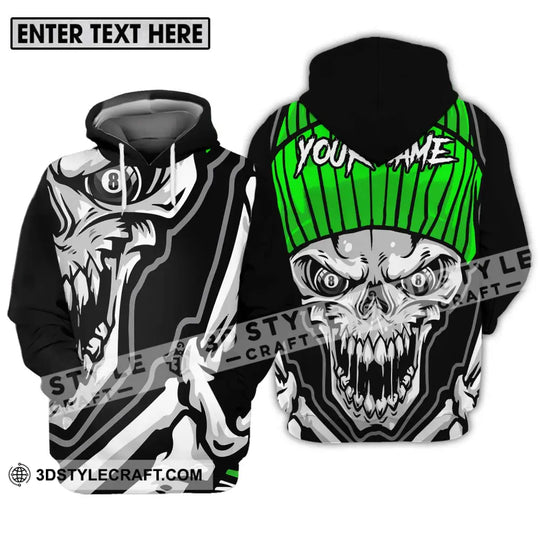 Unisex Shirt - Custom Name And Team Name Sport Shirt, Skull Billiard style option 3