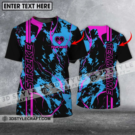 Unisex Shirt - Custom Name And Team Name Shirt - Strike Bowling - Bowling Lover Gift - Bowling Shirt style option 1