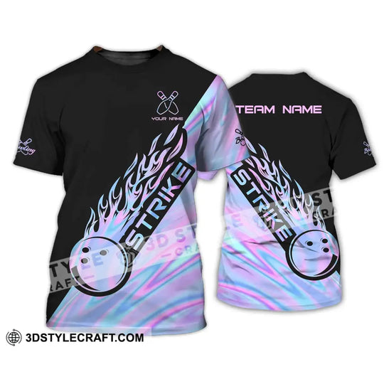 Unisex Shirt - Custom Name And Team Name Shirt - Strike Bowling - Bowling Lover Gift - Bowling Shirt style option 2