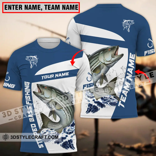 Unisex Shirt - Custom Name And Team Name Striped Fishing Shirt style option 1