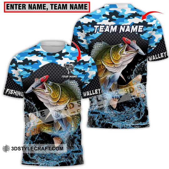 Unisex Shirt - Custom Name And Team Name Shirt, Walley Fishing style option 1