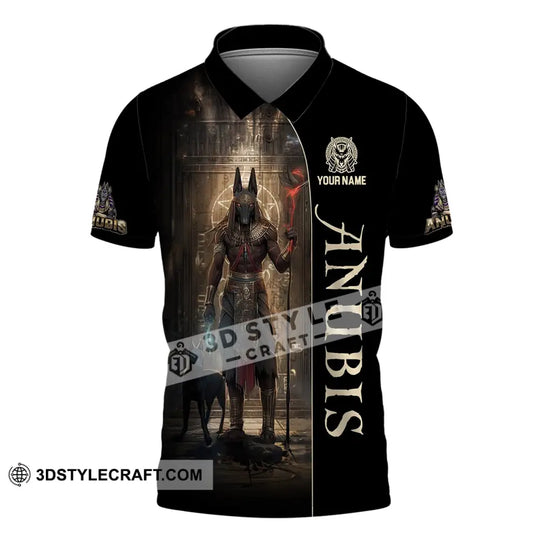 Unisex Shirt, Custom Name Anubis Shirt, Anubis Polo Long Sleeve, Anubis Gift style option 4