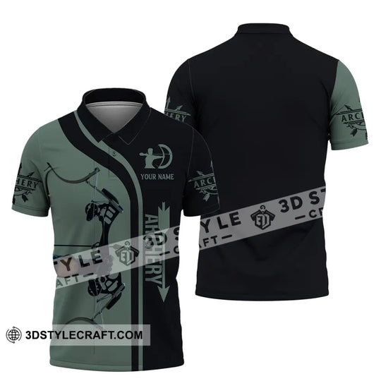 Unisex Shirt, Custom Name Archer Shirt, Archery Polo Long Sleeve, Archer Gift style option 4