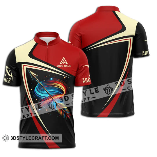 Unisex Shirt - Custom Name Archer Colorful Lines Shirt style option 2