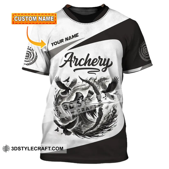 Unisex Shirt, Custom Name Archery Shirt, Archery Polo Long Sleeve, Archery Love T-Shirt style option 1