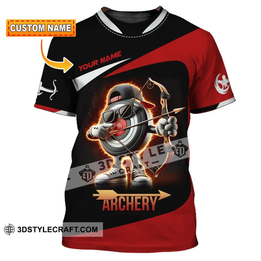 Unisex Shirt Custom Name Archery Polo Long Sleeve Love T-Shirt T-Shirt