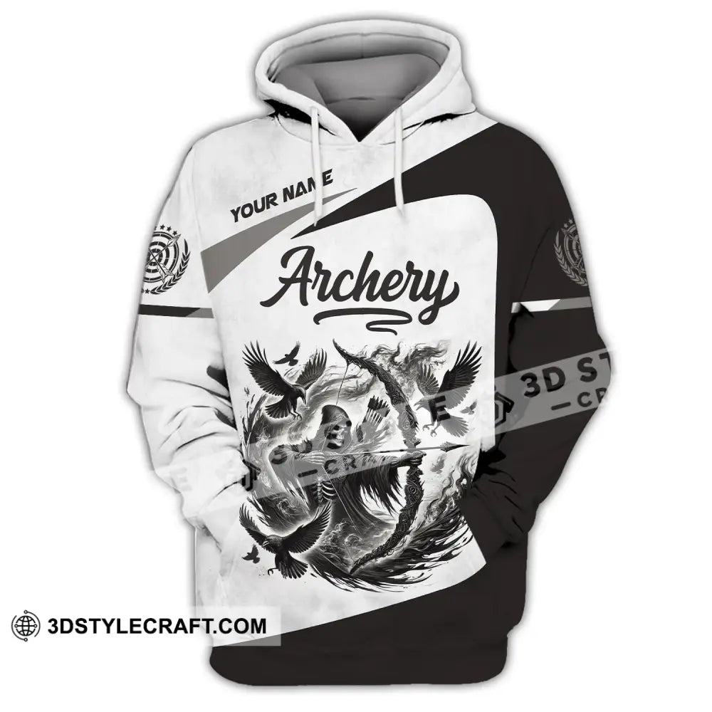 Unisex Shirt Custom Name Archery Polo Long Sleeve Love T-Shirt Hoodie / S T-Shirt