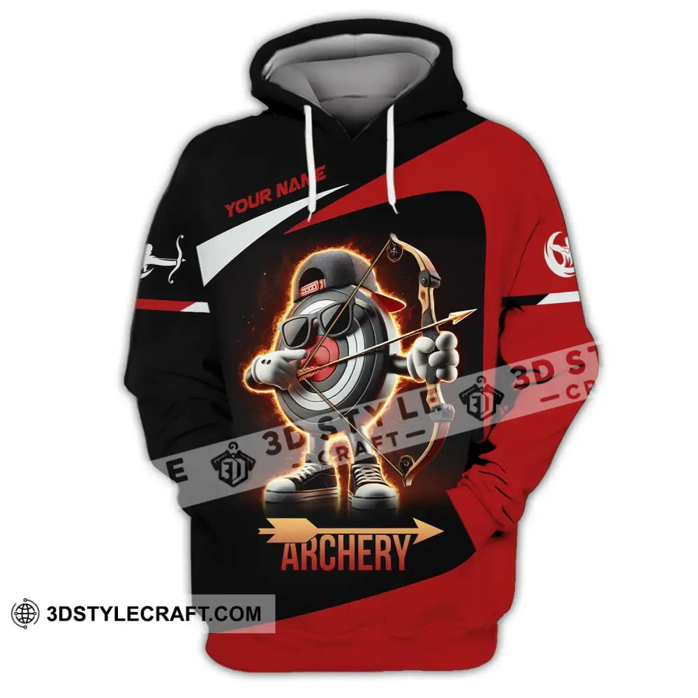Unisex Shirt Custom Name Archery Polo Long Sleeve Love T-Shirt Hoodie / S T-Shirt