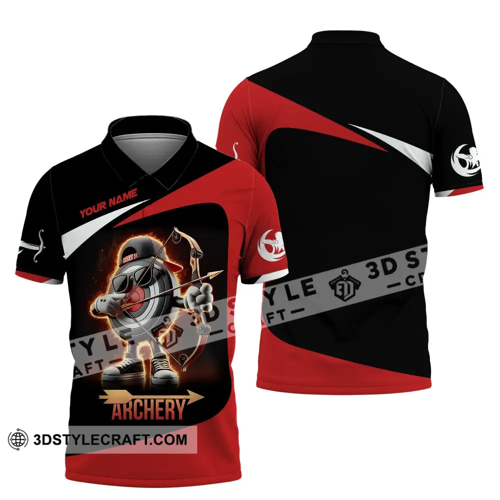Unisex Shirt Custom Name Archery Polo Long Sleeve Love T-Shirt / S T-Shirt