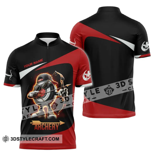 Unisex Shirt, Custom Name Archery Shirt, Archery Polo Long Sleeve, Archery Love T-Shirt style option 4