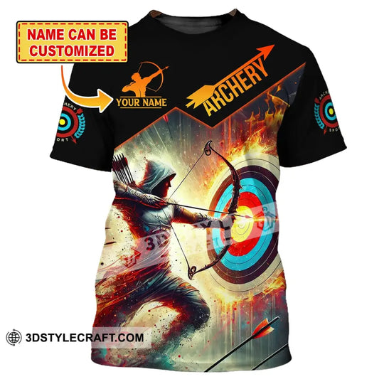 Unisex Shirt, Custom Name Archery Shirt, Archery T-Shirt Hoodie Long Sleeve Shirt, Gift for Archery Lover style option 1