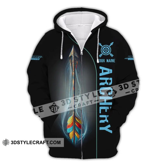 Unisex Shirt, Custom Name Archery Shirt, Archery T-Shirt Hoodie Long Sleeve Shirt, Gift for Archery Lover style option 3