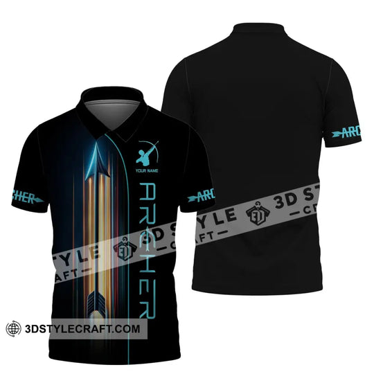 Unisex Shirt, Custom Name Archery T-Shirt, Archery Polo, Archery Gifts, Shirt For Archery Lovers style option 4
