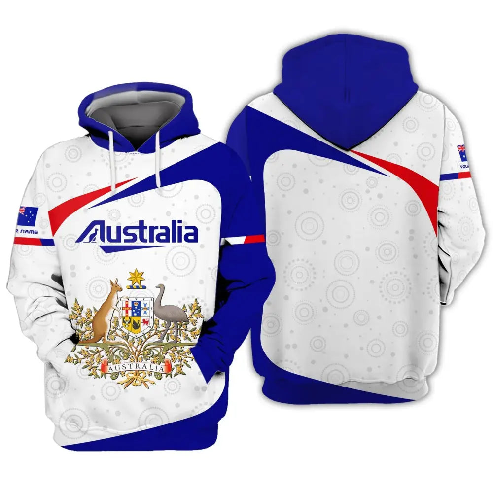 Unisex Shirt Custom Name Australia Hoodie Commonwealth Of T-Shirt / S