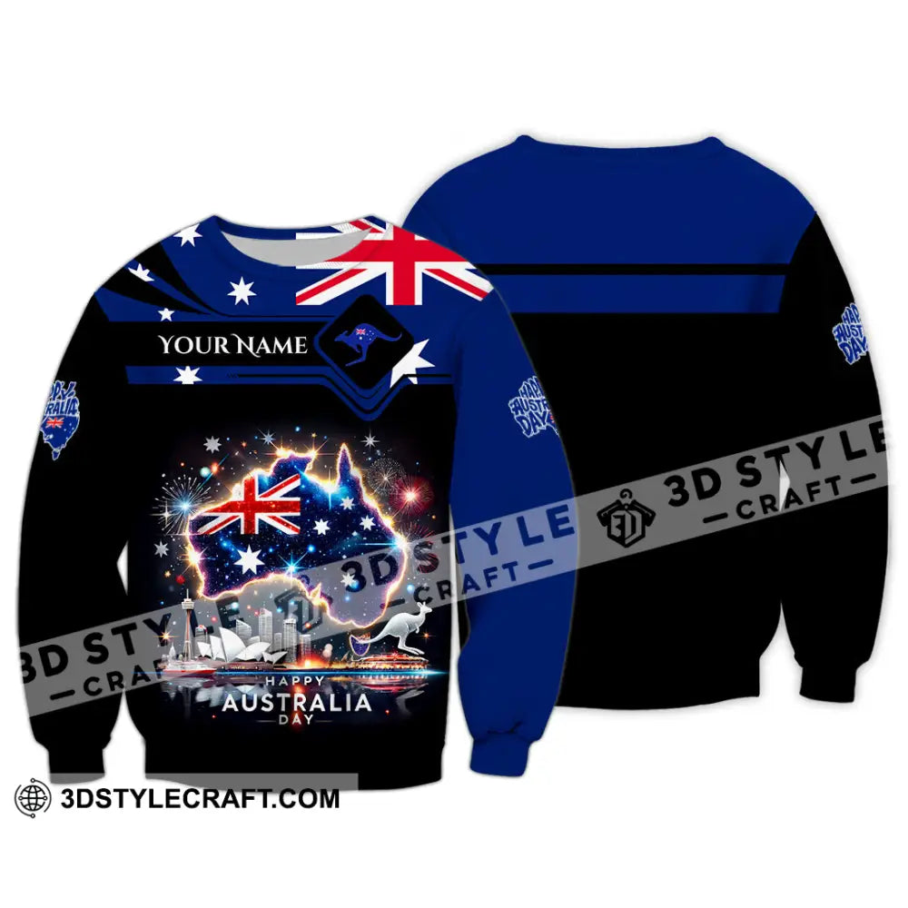 Unisex Shirt Custom Name Australia Lover Gift Long Sleeve / S T-Shirt