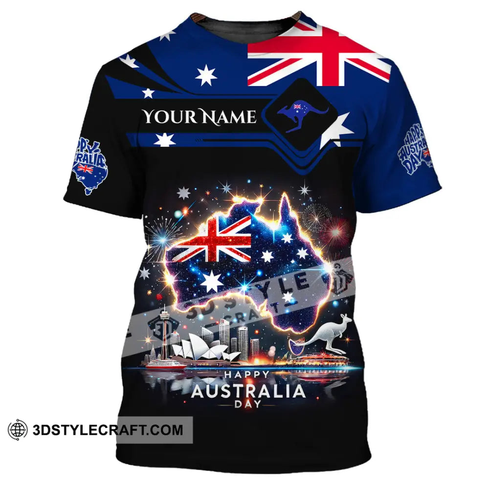 Unisex Shirt Custom Name Australia Lover Gift T-Shirt / S T-Shirt