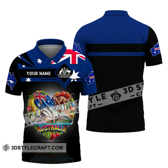 Unisex Shirt, Custom Name Australia Shirt, Australia Polo Long Sleeve, Australian Gift style option 4