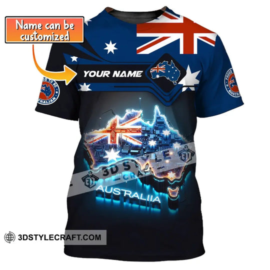 Unisex Shirt, Custom Name Australia T-Shirt, Proud To Be Australian, Australia T-Shirt style option 1