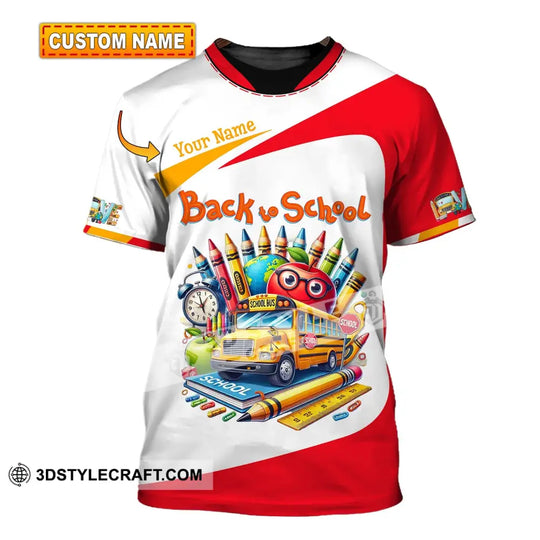 Unisex Shirt, Custom Name Back To School Shirt, Back To School Polo Long Sleeve, Back To School Gift style option 1