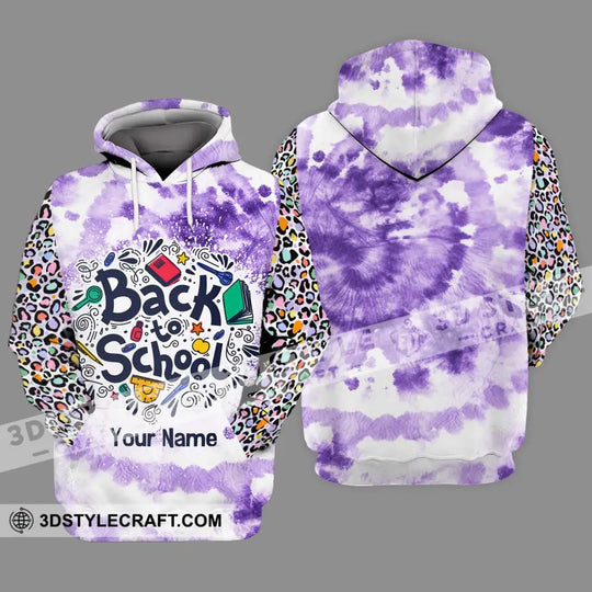 Unisex Shirt - Custom Name Shirt, Back To School Purple style option 3