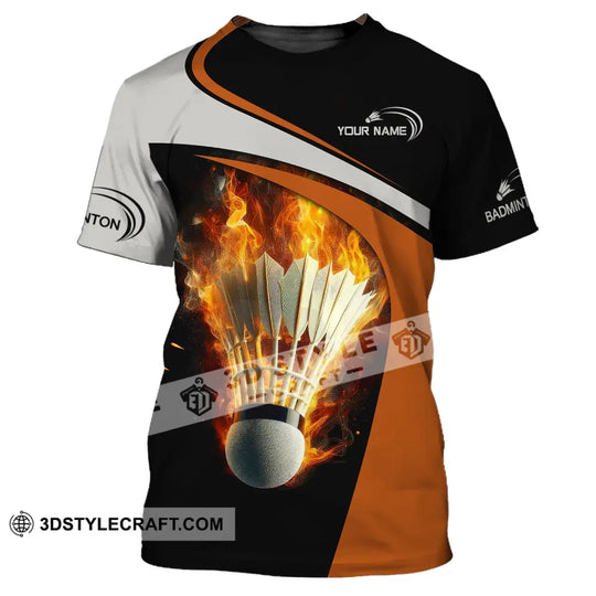 Unisex Shirt, Custom Name Badminton Shirt, Badminton Appearel, Gift for Badminton Player style option 2