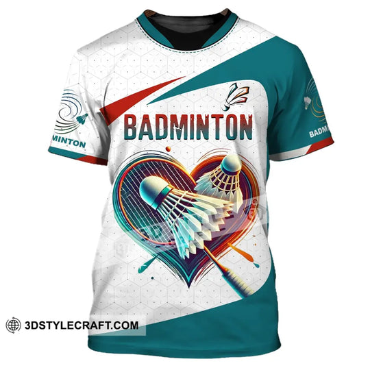 Unisex Shirt, Custom Name Badminton Shirt, T-Shirt for Badminton Club, Gift for Badminton Players style option 2