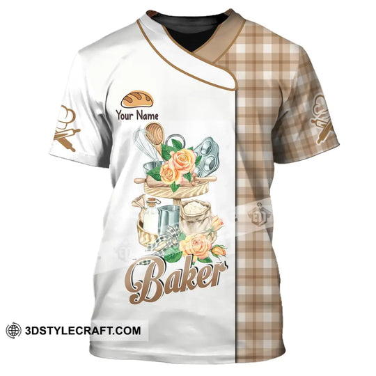 Unisex Shirt, Custom Name Baker Shirt, Bakery Chef Shirt, Baking Lovers Gift style option 2