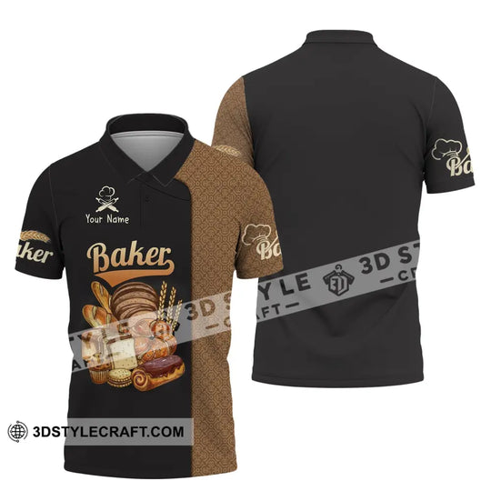 Unisex Shirt, Custom Name Baker Shirt, Bakery Shop Shirt, Bakery Chef, Baking Lovers Gift style option 4