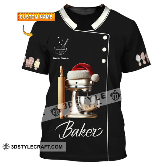 Unisex Shirt, Custom Name Baker Shirt, Bakery Shop T-Shirt, Bakery Chef Polo Long Sleeve style option 1
