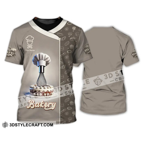 Unisex Shirt, Custom Name Baker Shirt, Bakery Shop T-Shirt, Bakery Chef Polo Long Sleeve style option 2