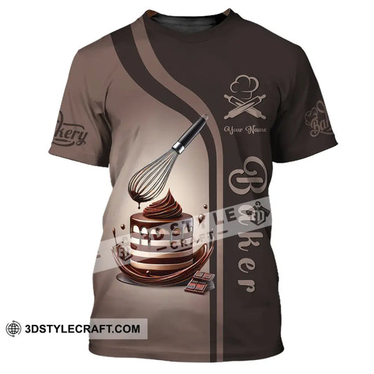 Unisex Shirt, Custom Name Baker Shirt, Bakery Shop T-Shirt, Bakery Chef Polo Long Sleeve style option 3