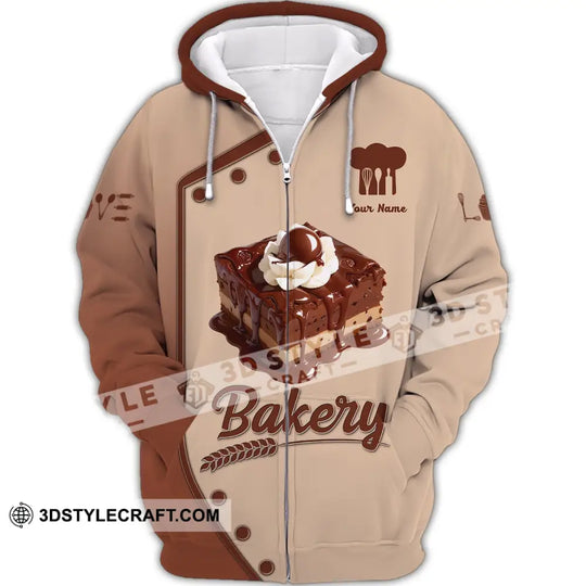 Unisex Shirt, Custom Name Baker Shirt, Bakery Shop T-Shirt, Bakery Chef Polo Long Sleeve style option 3