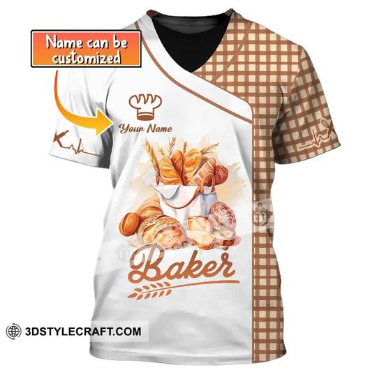 Unisex Shirt, Custom Name Baker Shirt, Bakery Shop Uniform, Bakery Chef Hoodie, Baking Lovers Gift style option 1